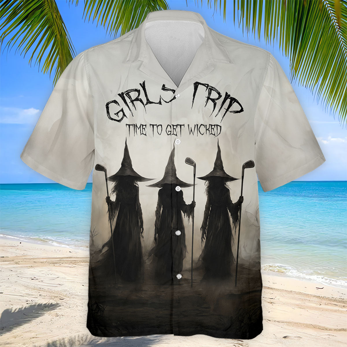 Girls Trip Time To Get Wicked Golf Polo Shirt, Men's Golf Shirt, Hawaiian Golf Shirt