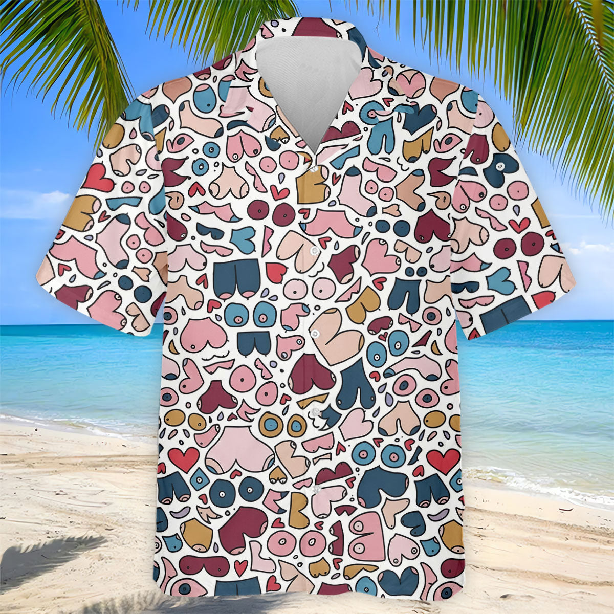 Funny Adult Body Parts Pattern Shirt, Mens Golf Polo, Printed Golf Shirts (Copy)