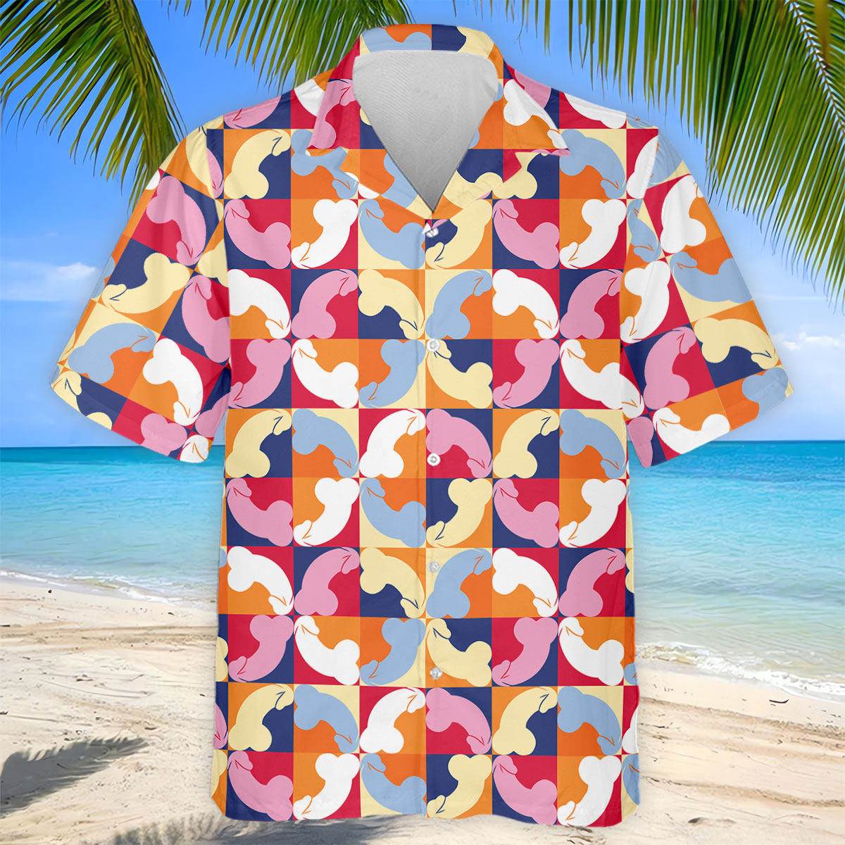 Funny Adult Retro Checkered Novelty Golf Shirt, Mens Golf Shirts, Printed Golf Shirts