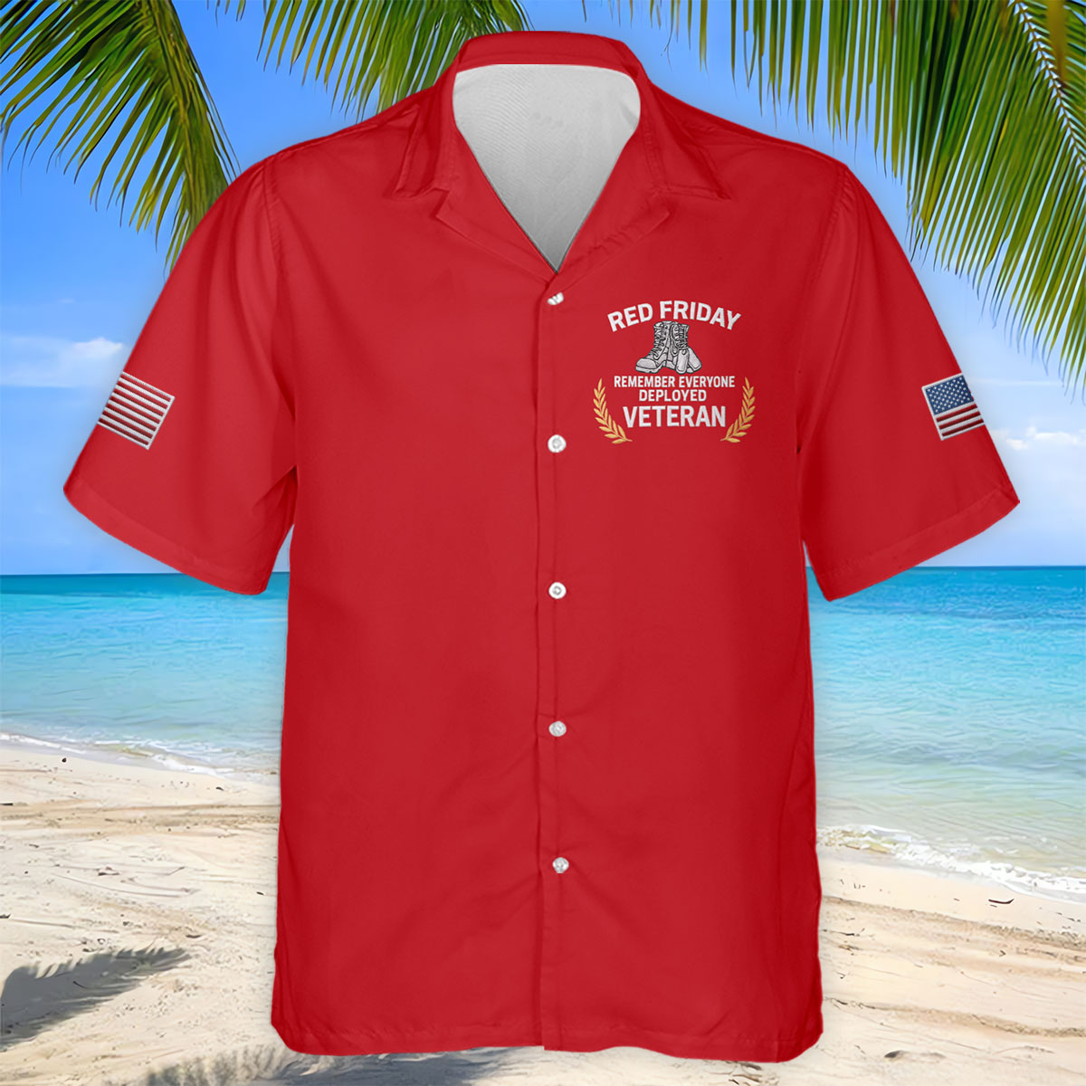 Red Friday Veteran Memorial 250 Years Golf Tops For Men, Patriotic Father's Day Golf Shirt