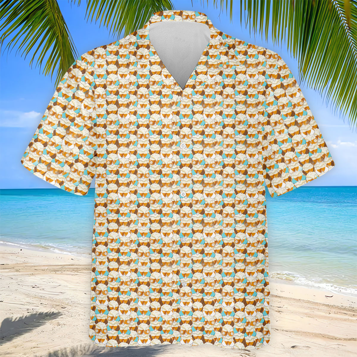 Funny Beer Mug Bikini Pattern Golf Polo Shirt, Golf Polo Shirts For Men, Mens Golf Shirts