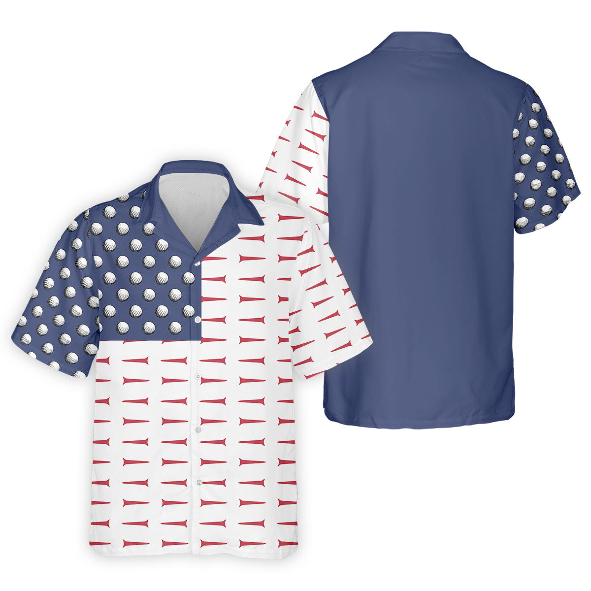 American Flag Men's Golf Polo Shirt, Men's 4th Of July Shirts, USA 250 Anniversary Golf Shirt, Gifts For Golfing Dad
