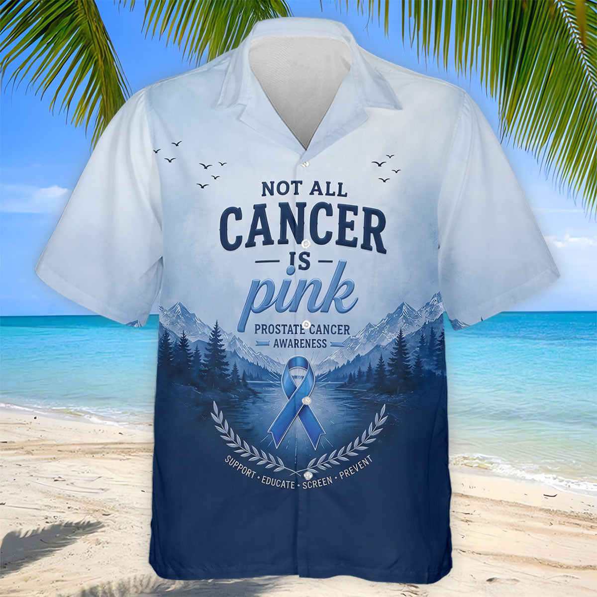 Not All Cancer Is Pink Prostate Cancer Polo Shirt, Mens Golf Polo, Printed Golf Shirts