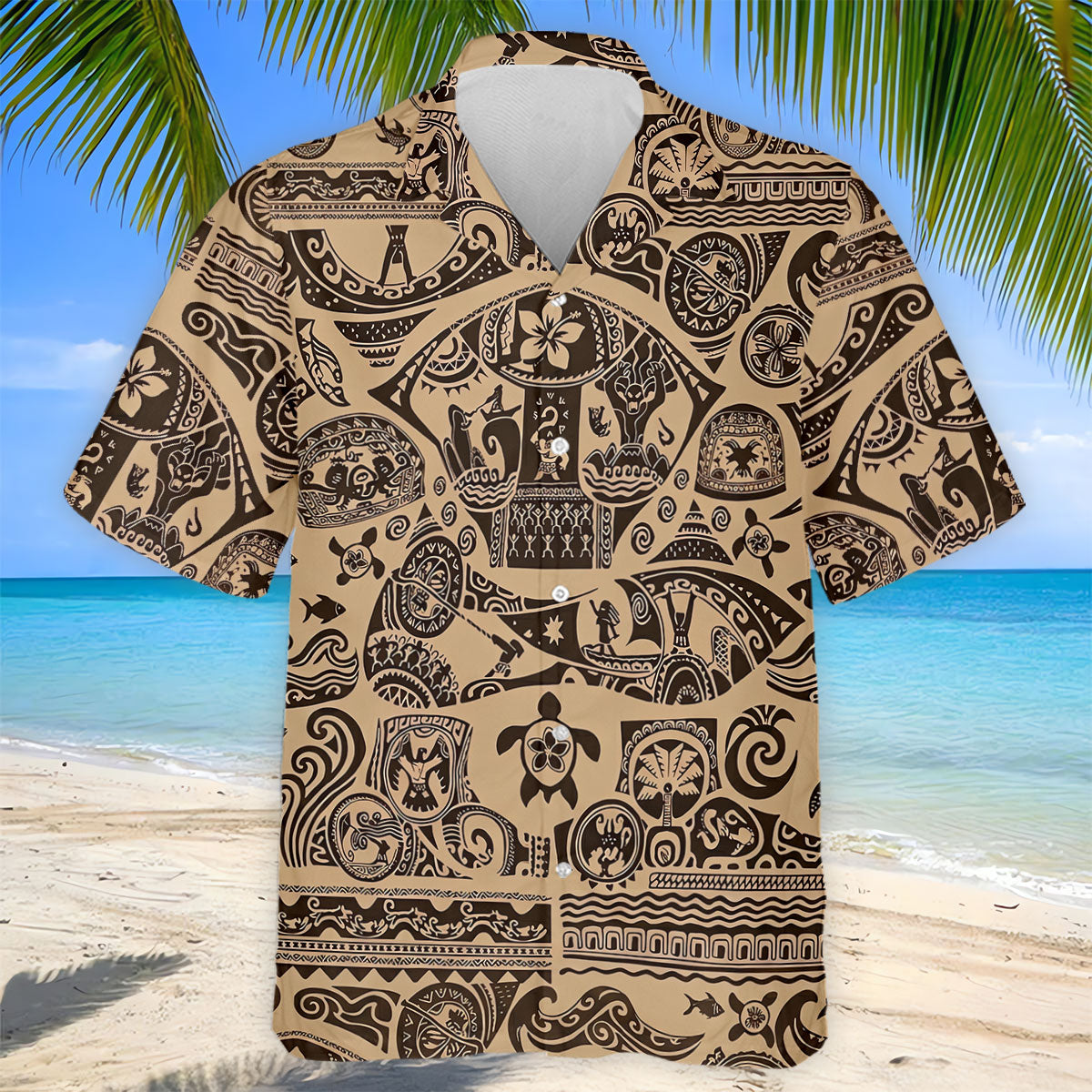 Polynesian Tribal Hawaiian Golf Shirt, Golf Shirts For Men, Mens Golf Apparel