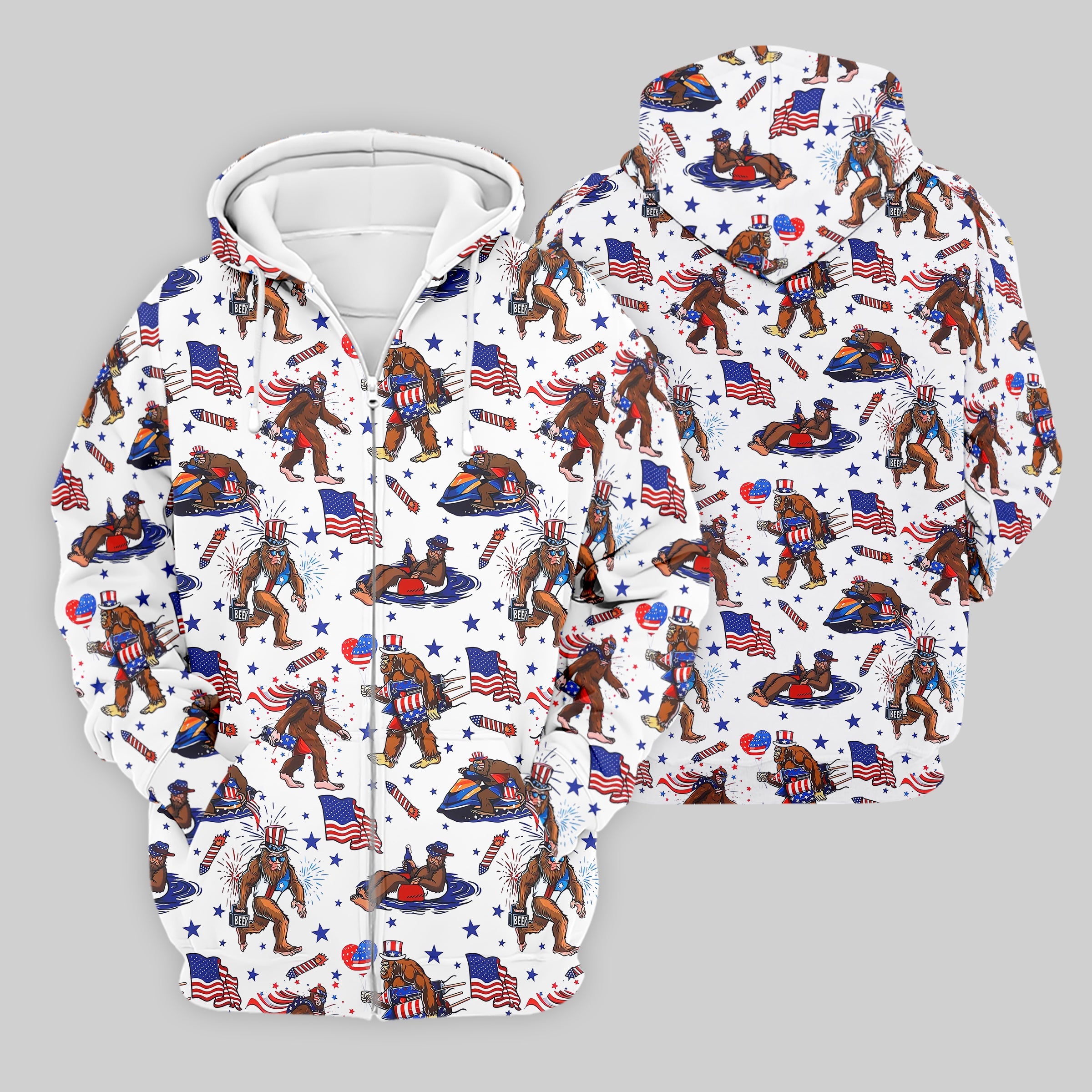 Bigfoot Sasquatch Funny Golf Polo Shirt, America 250 Anniversary Golf Shirt, 4th Of July Polo