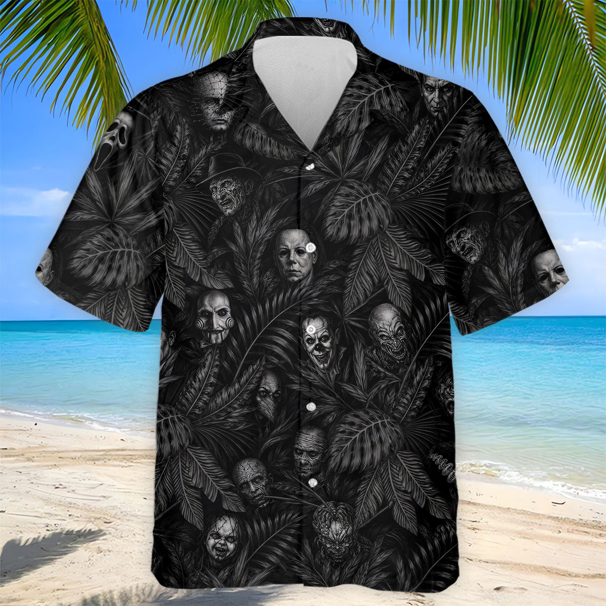 Horror Character Halloween Golf Shirt, Golf Shirts For Men, Mens Golf Apparel