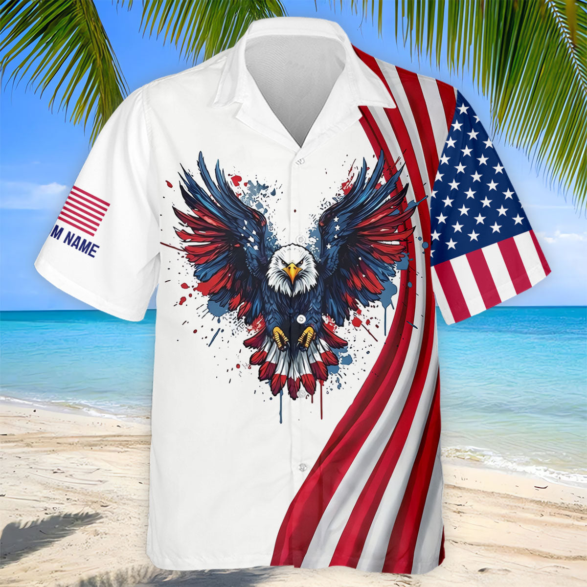 God Bless America 250 Years US Flag Golf Shirt, Patriotic 4th Of July Golf Shirts For Men