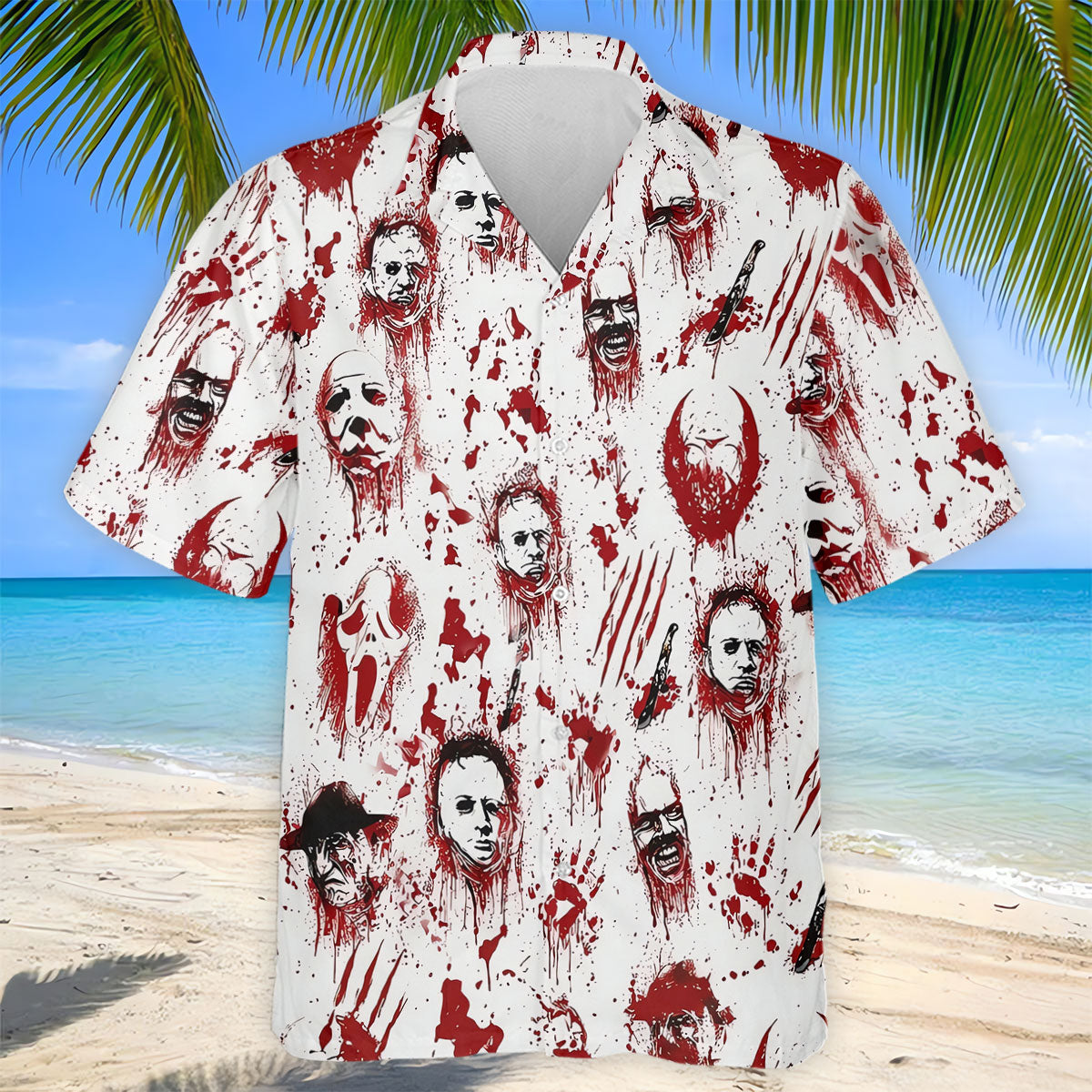 Bloody Horror Character Halloween Golf Shirt, Men's Golf Shirt, Golf Shirts For Men