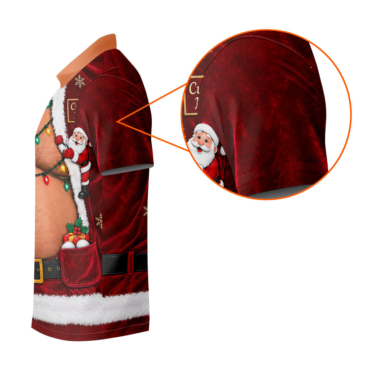 Custom Name Santa Suit Christmas Golf Shirt, Golf Gifts For Women, Ladies Golf Tops