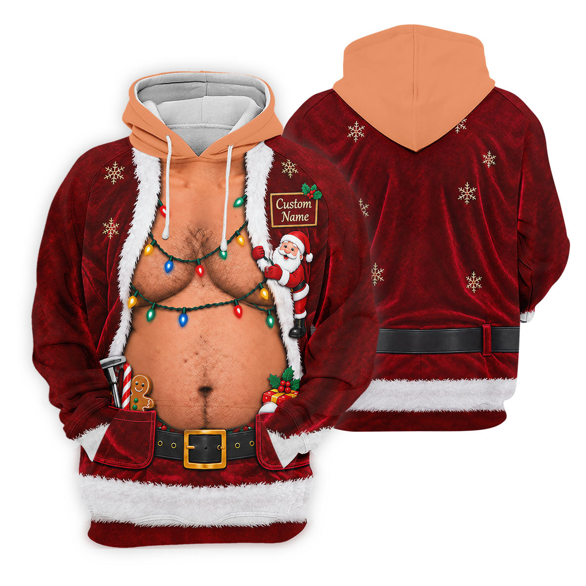Custom Name Santa Suit Christmas Golf Shirt, Golf Gifts For Women, Ladies Golf Tops