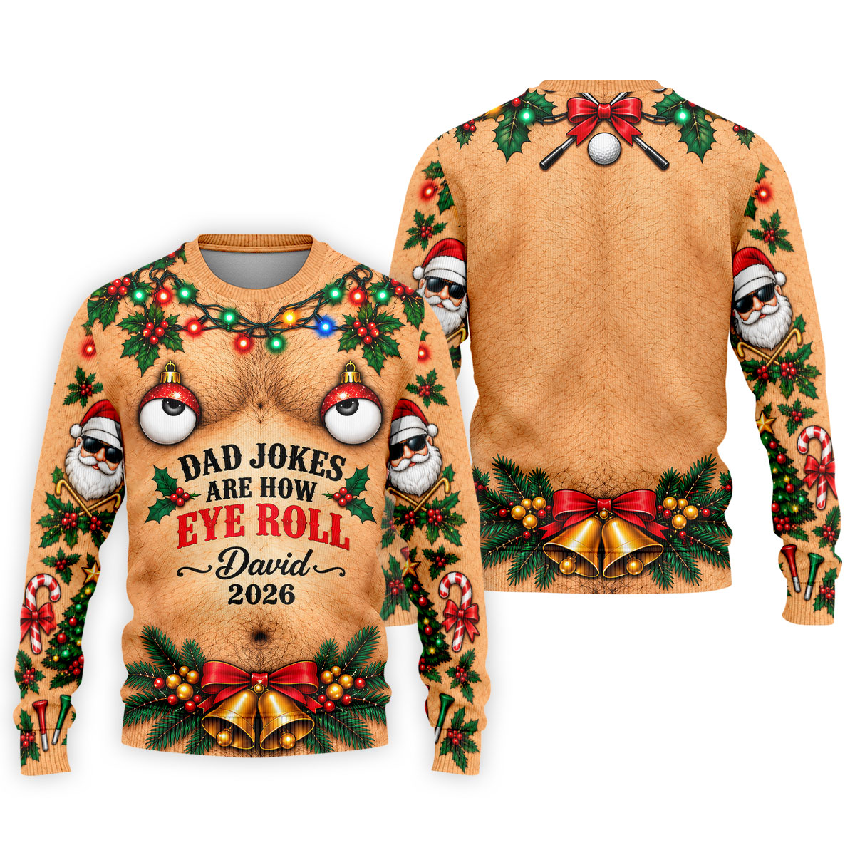 Funny Dad Jokes Eye Roll Christmas Golf Shirt, Golf Gifts For Men, Mens Golf Shirts
