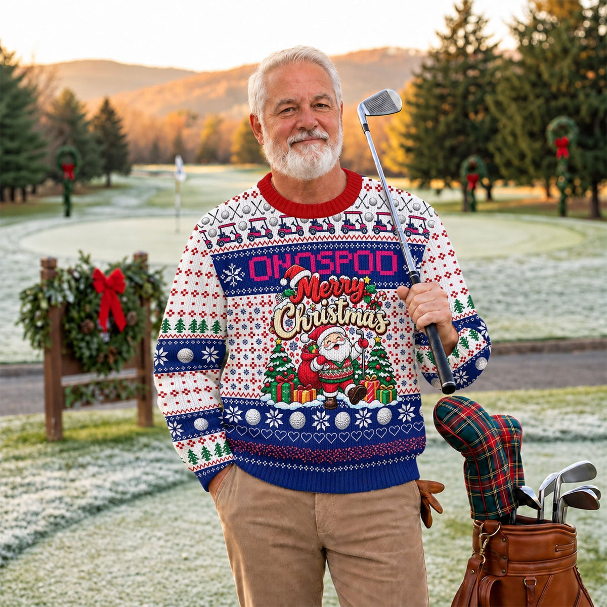 Ugly Christmas Sweater Santa Golf Balls, Ugly Sweater Party, Christmas Golf Gift