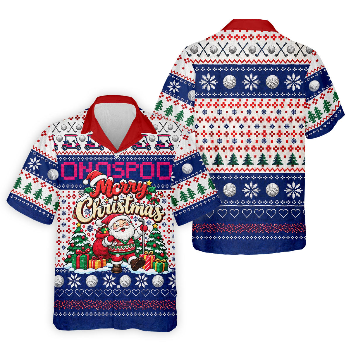 Santa Golf Balls Merry Christmas Golf Shirt, Mens Golf Polo, Golf Shirts For Men