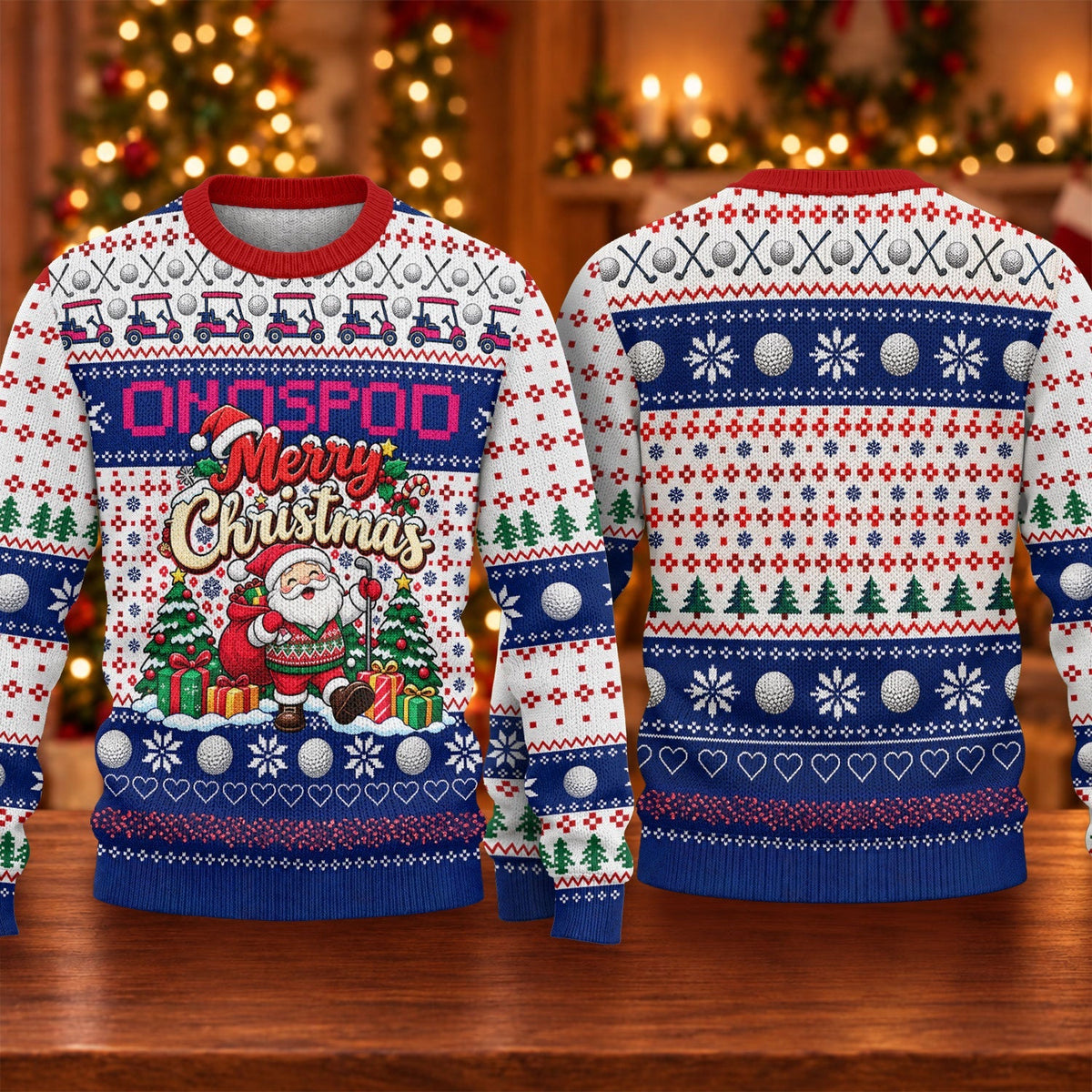 Ugly Christmas Sweater Santa Golf Balls, Ugly Sweater Party, Christmas Golf Gift