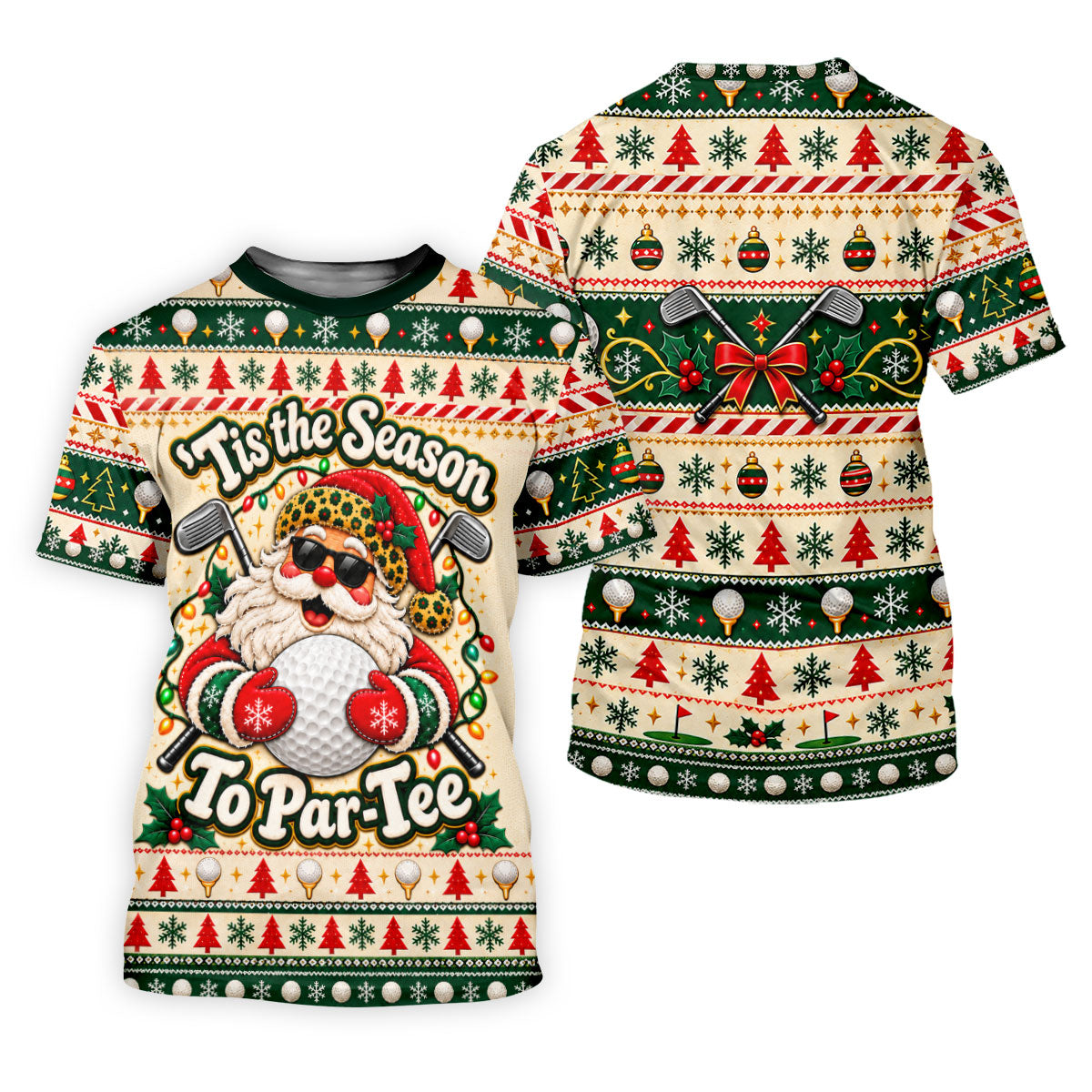 Tis The Season To Par-Tee Christmas Golf Shirt, Womens Golf Tops, Ladies Golf Shirts