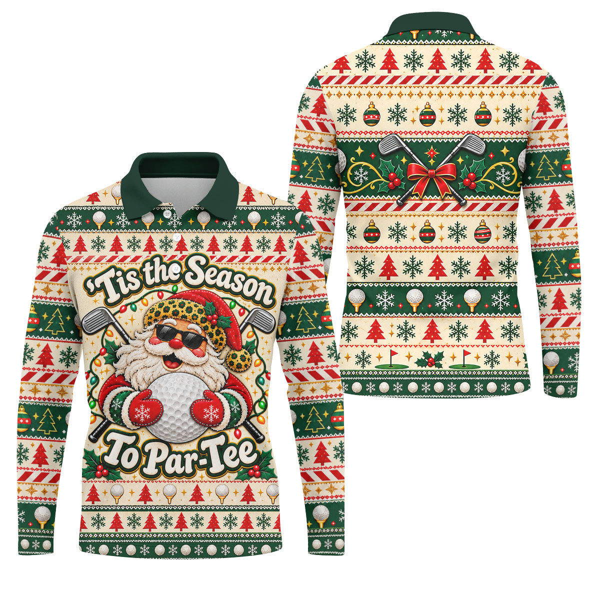 Tis The Season To Par-Tee Christmas Golf Shirt, Mens Golf Polo, Golf Shirts For Men
