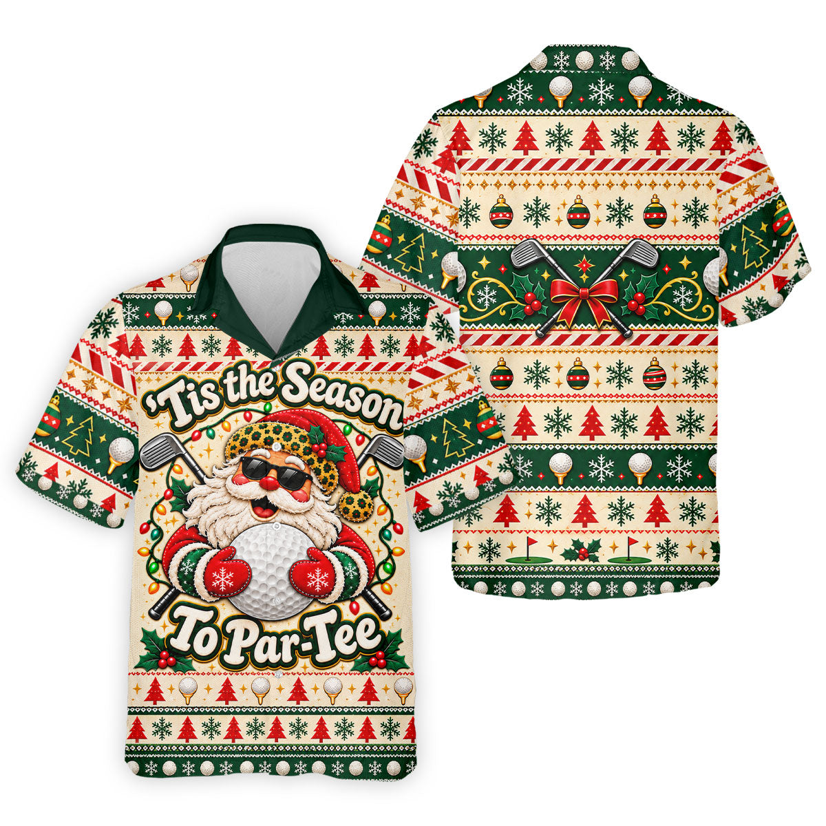 Tis The Season To Par-Tee Christmas Golf Shirt, Mens Golf Polo, Golf Shirts For Men