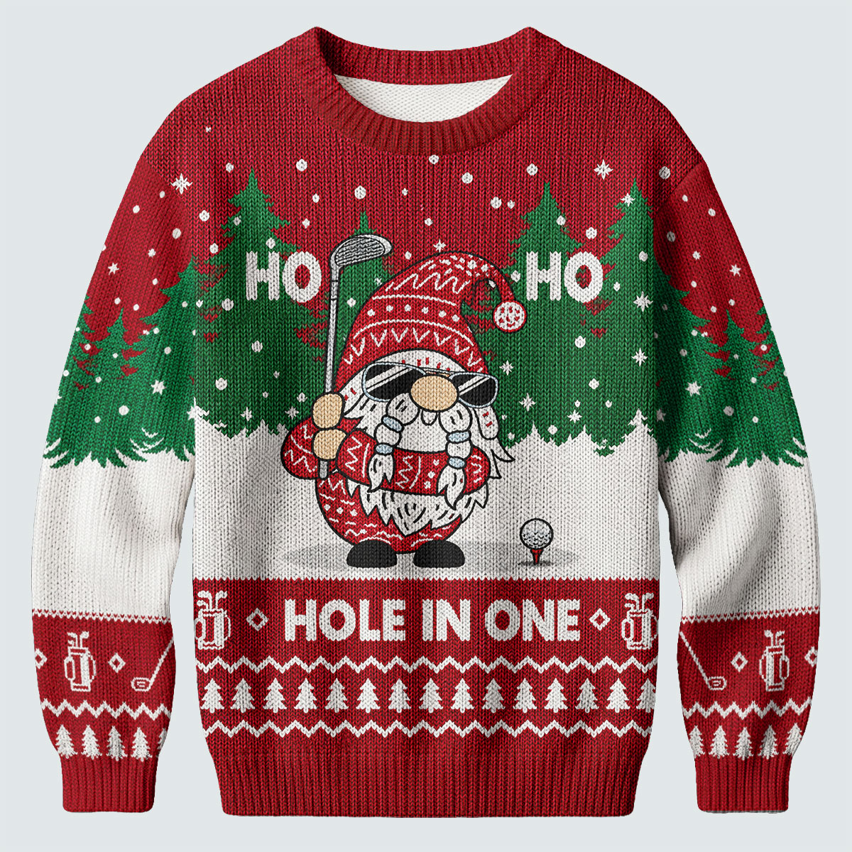 Ugly Christmas Sweater Ho Ho Ho Hole In One, Ugly Sweater Party, Funny Xmas Gift