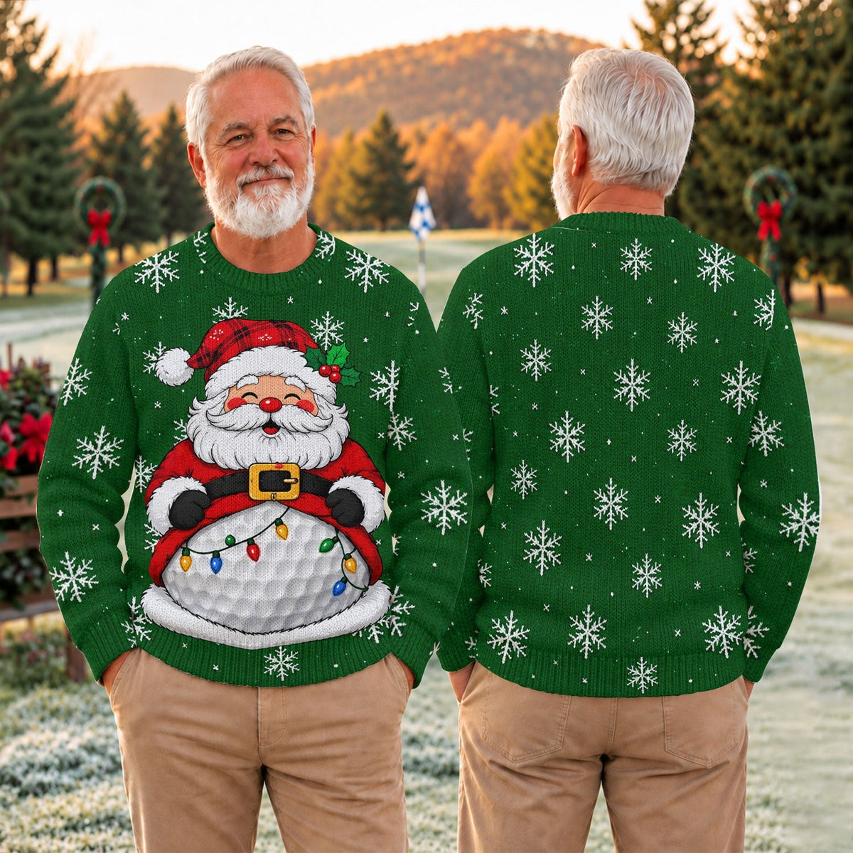 Ugly Christmas Sweater Santa Golf Ball Snowman, Ugly Sweater Party, Christmas Gifts