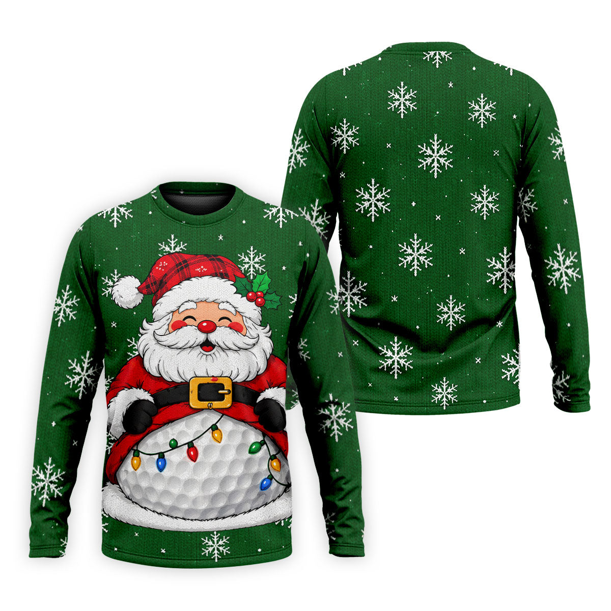 Santa Golf Ball Snowman Christmas Golf Shirt, Mens Golf Polo, Golf Shirts For Men