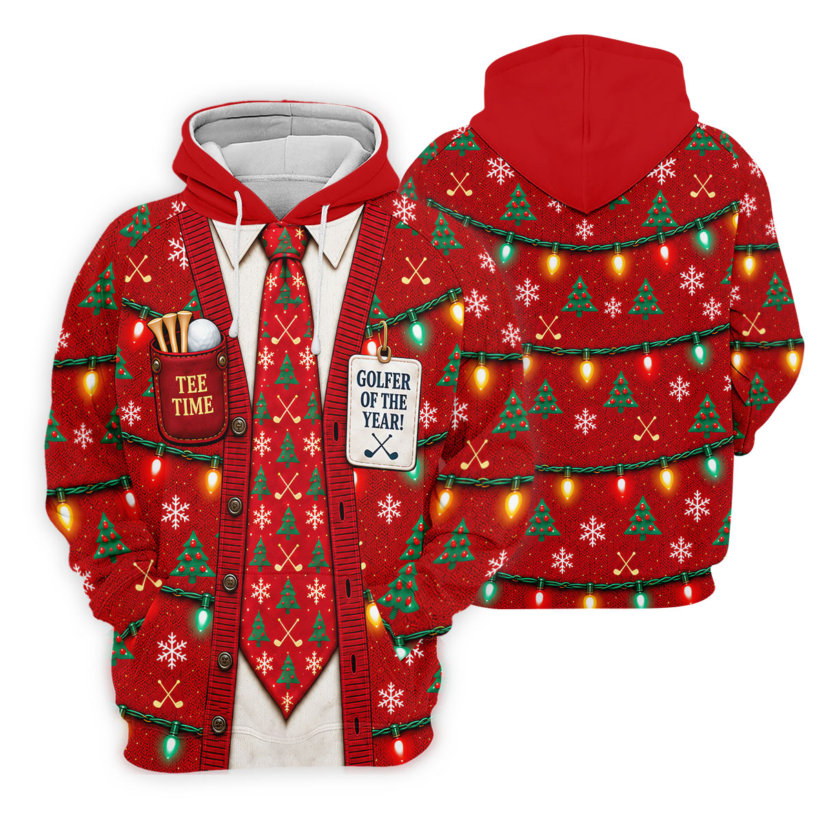 Golfer Of The Year Tie Christmas Golf Shirt, Golf Shirts For Men, Mens Golf Clothing