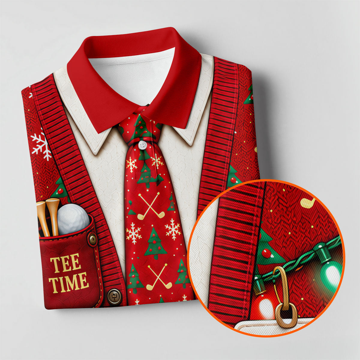 Golfer Of The Year Tie Christmas Golf Shirt, Womens Golf Apparel, Ladies Golf Apparel