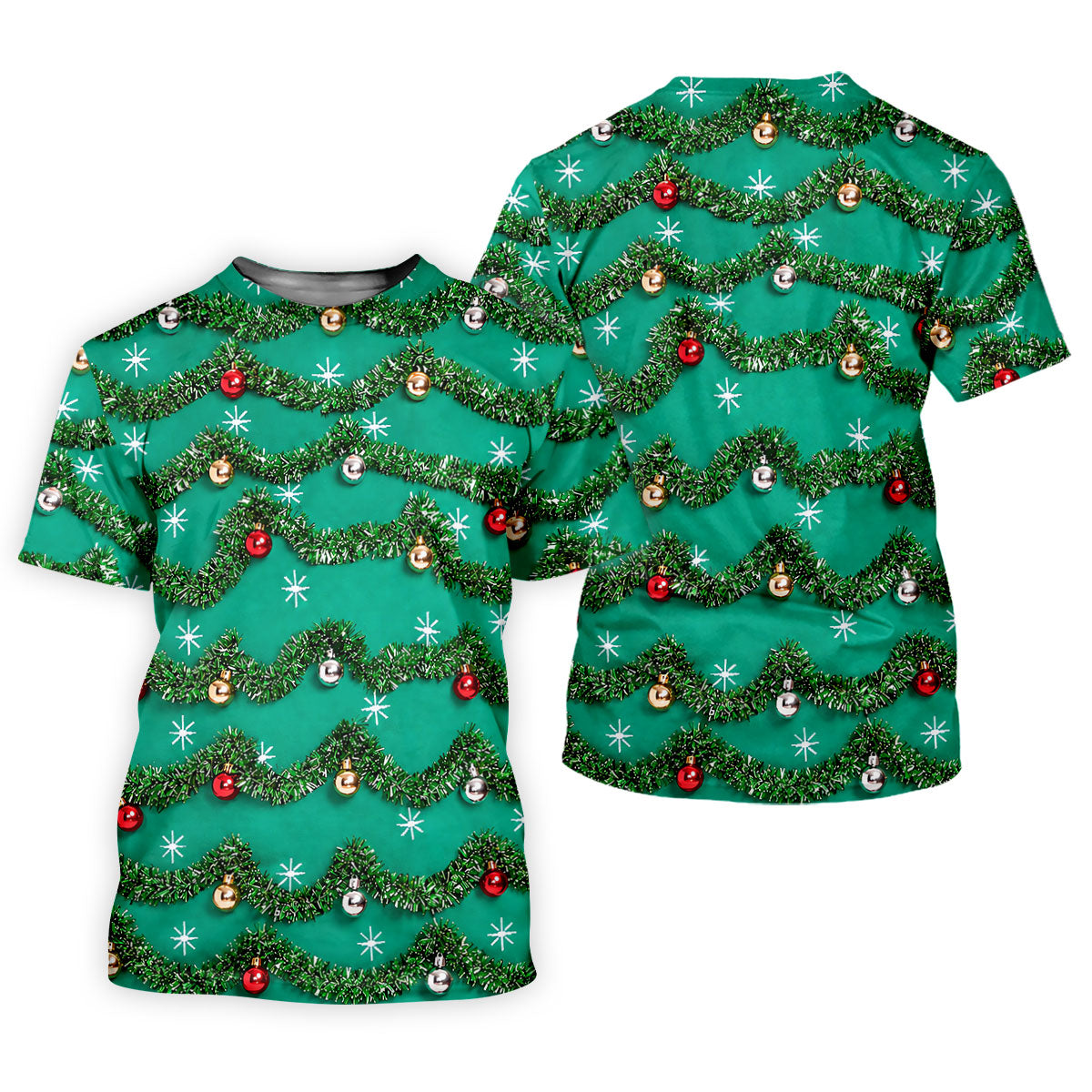 Tinsel Garland Ornaments Christmas Golf Shirt, Golf Gifts For Men, Mens Golf Clothing
