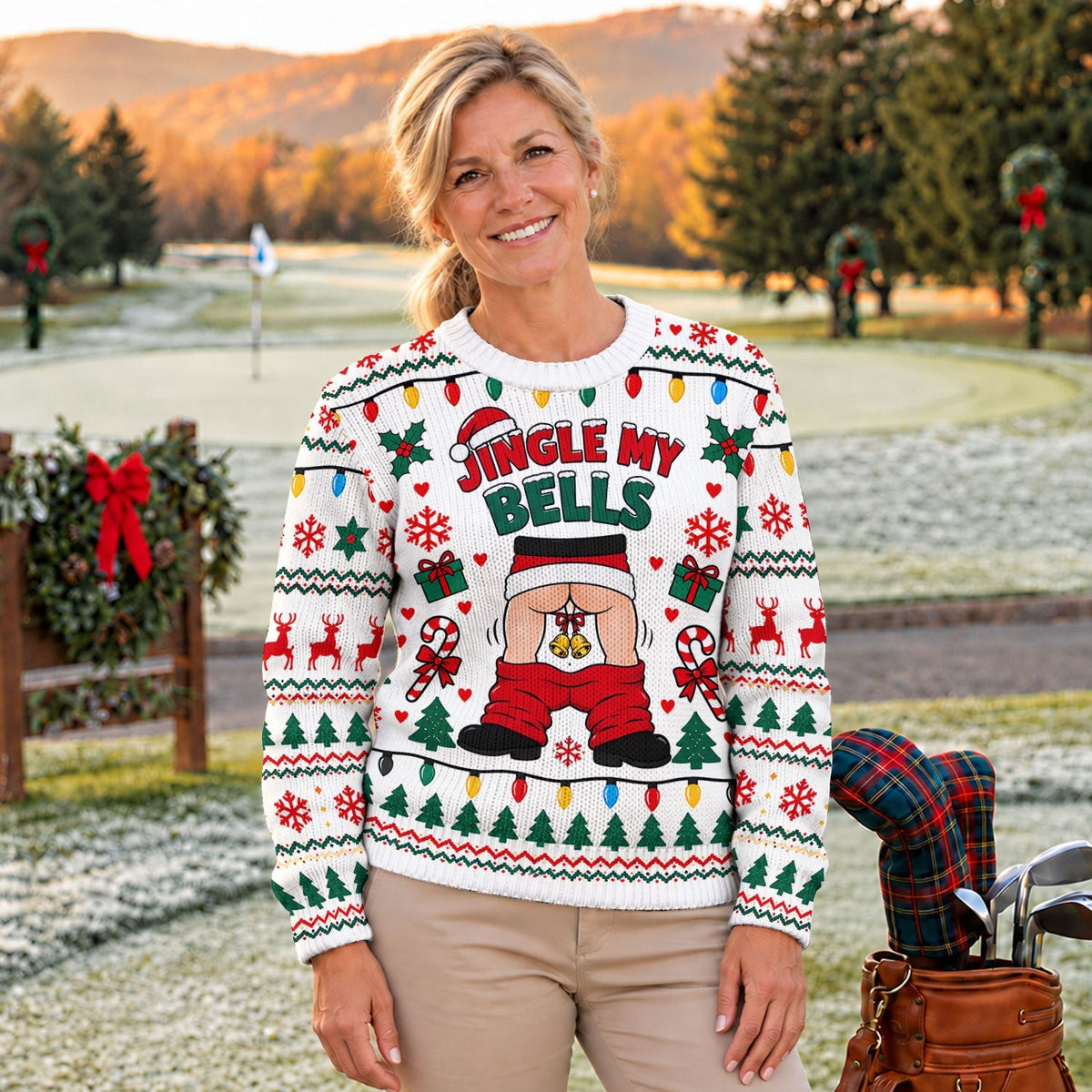 Jingle My Bells Pants Down Ugly Christmas Sweater, Funny Xmas Gift, Christmas Gifts