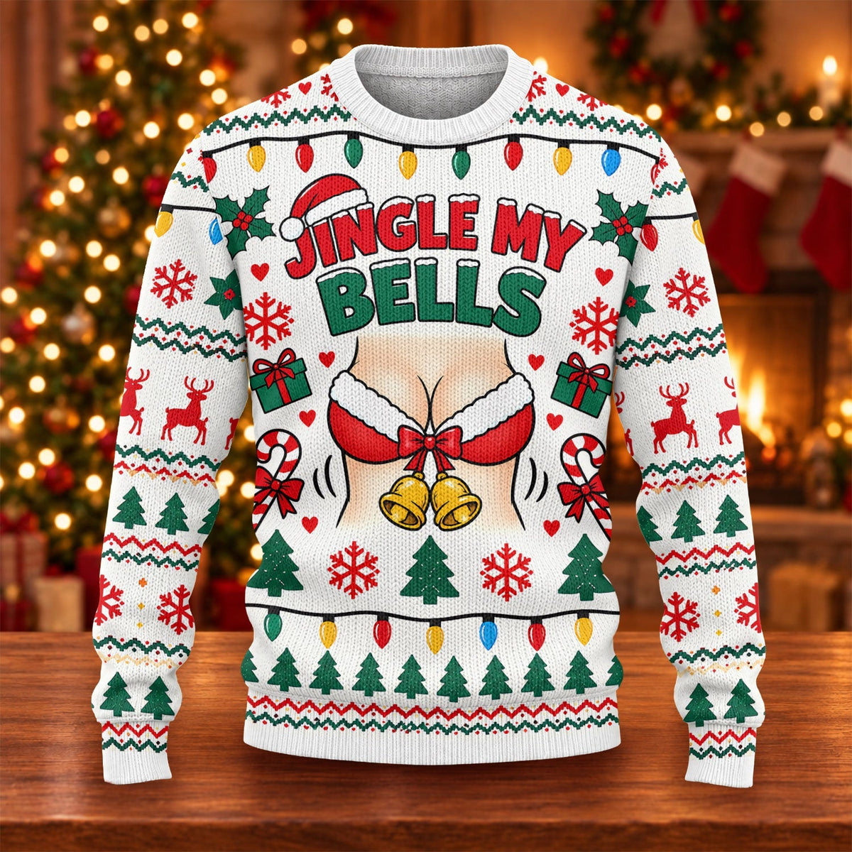 Jingle My Bells Busty Bells Ugly Christmas Sweater, Golf Lover Gifts, Funny Xmas Gift
