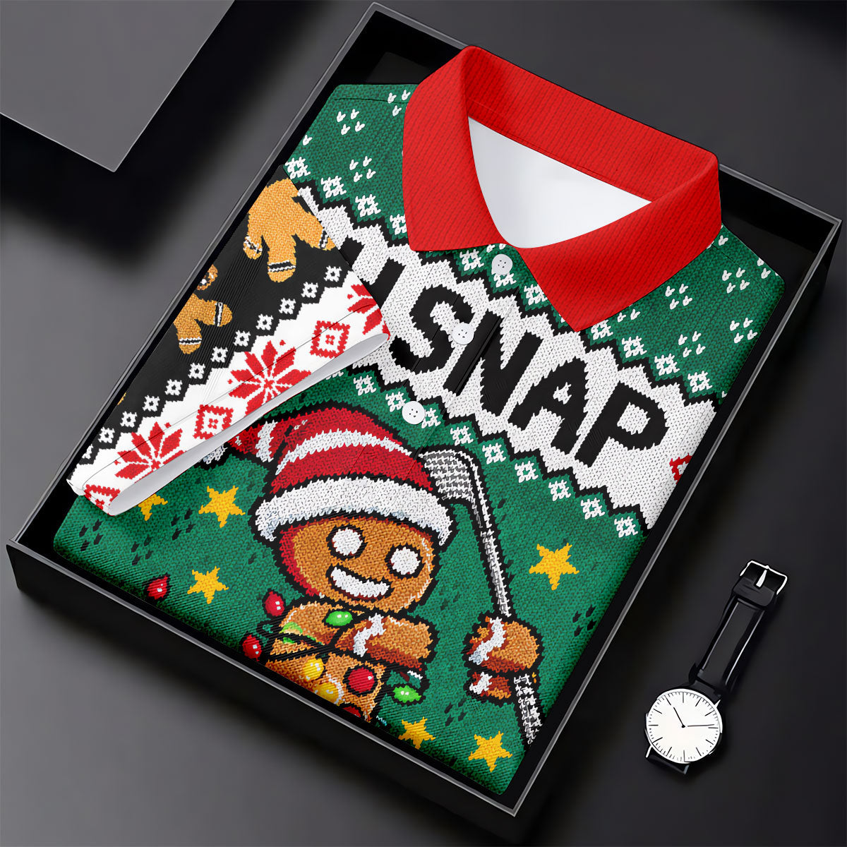 Oh Snap Gingerbread Christmas Golf Shirt, Golf Gifts For Women, Ladies Golf Tops