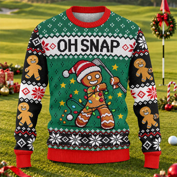 Oh Snap Gingerbread Ugly Christmas Sweater, Holiday Party Sweater, Ugly Sweater Party