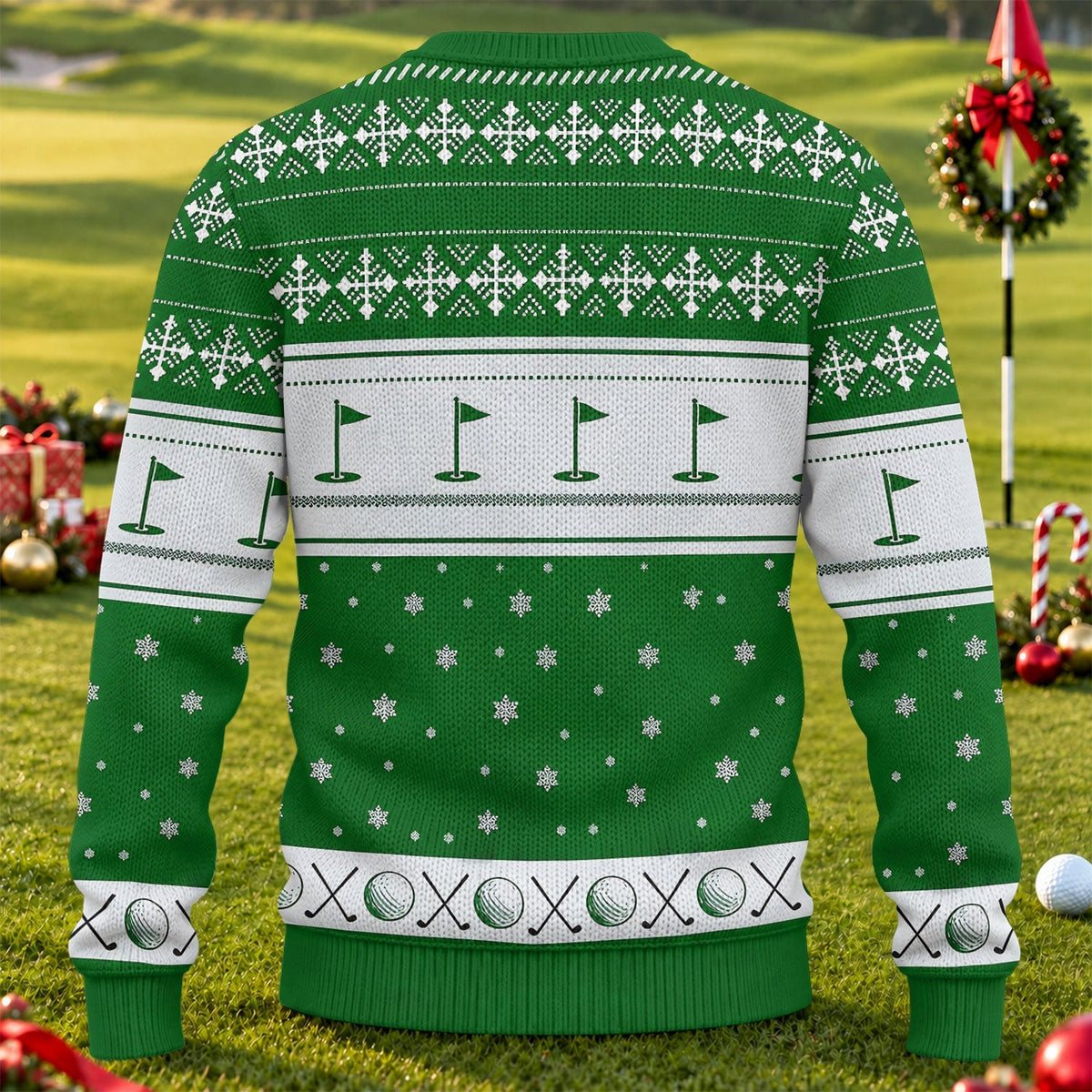 Green Jacket Santa Beer Ugly Christmas Sweater, Christmas Golf Gift, Golf Lover Gifts