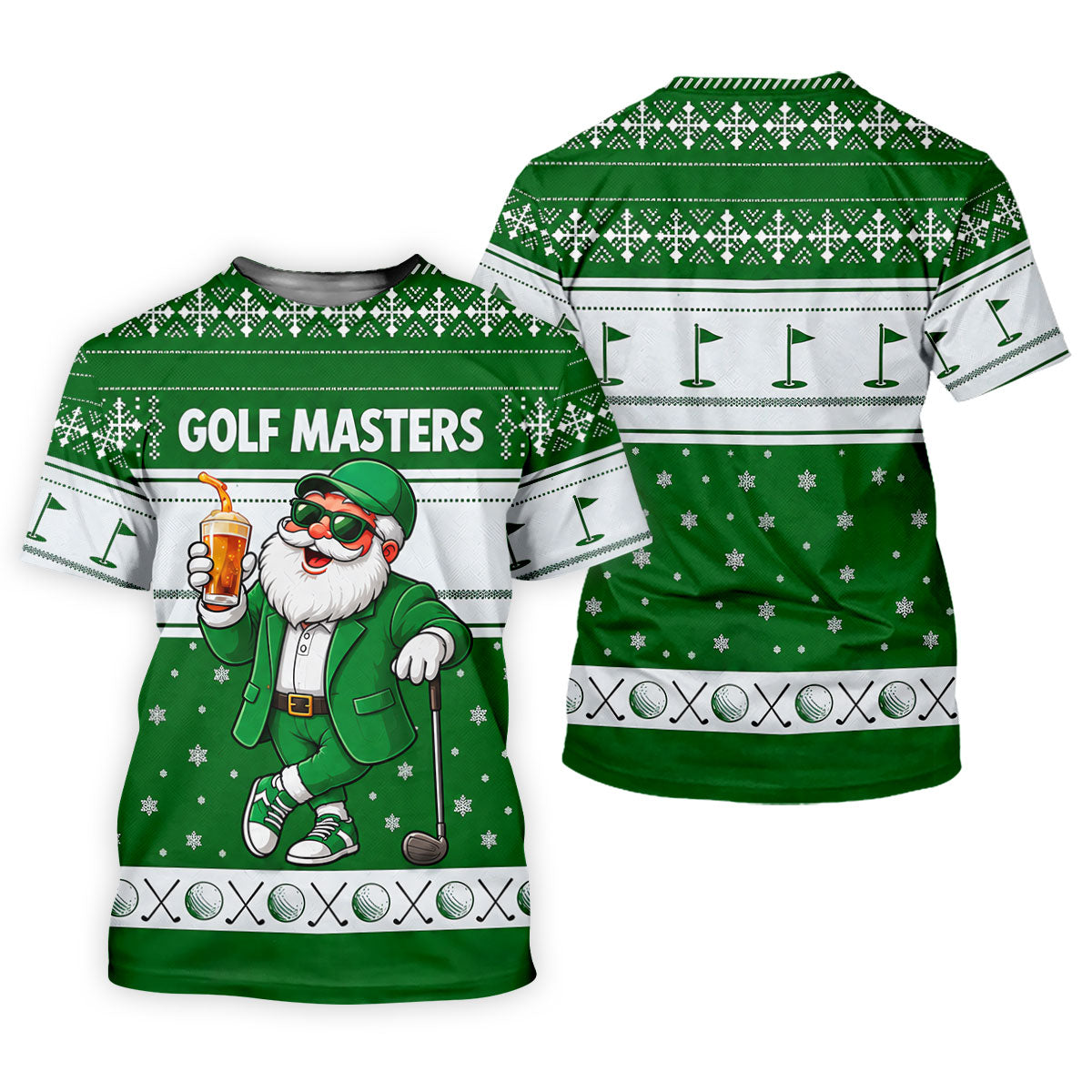 Green Jacket Santa Beer Christmas Golf Shirt, Golf Shirts For Men, Golf Polo For Men