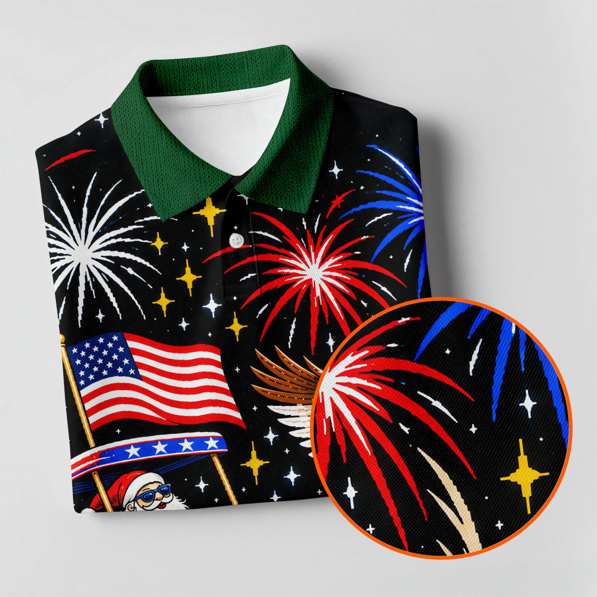 Eagle Santa Golf Cart Christmas Golf Shirt, Ladies Golf Shirts, Golf Shirts For Women