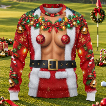 Ornament Pasties Santa Ugly Christmas Sweater, Christmas Gifts, Holiday Party Sweater