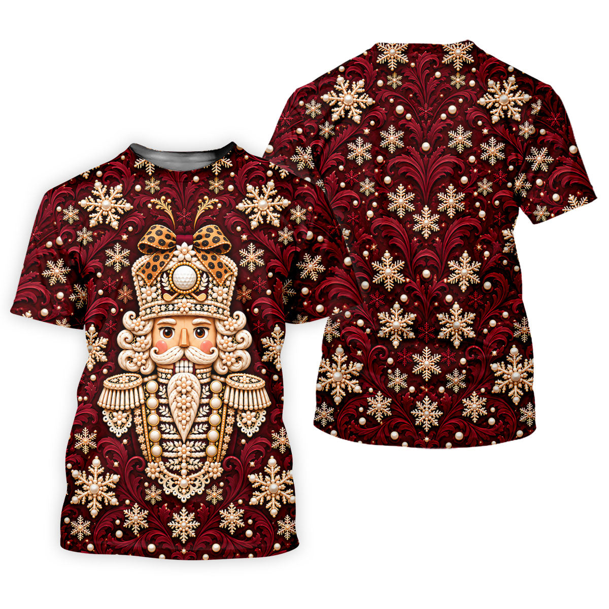 Pearl Nutcracker Christmas Golf Shirt, Mens Golf Clothing, Mens Holiday Golf Shirts