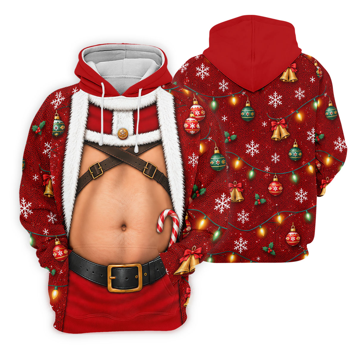 Santa Belly Harness Vest Christmas Golf Shirt, Golf Shirts For Men, Golf Polo For Men
