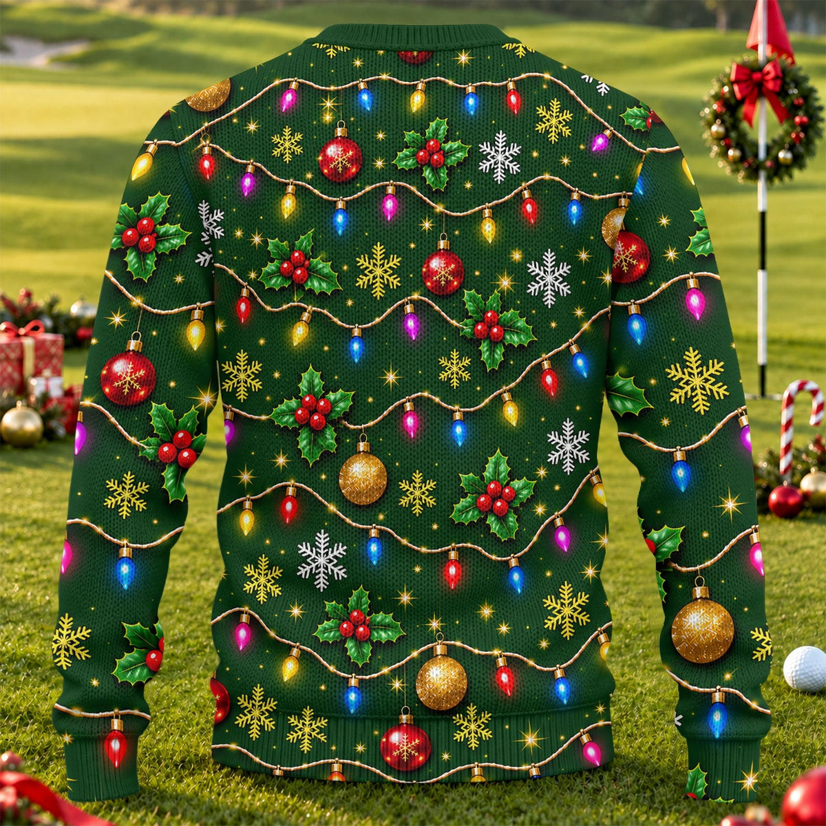 On The Naughty List Abs Ugly Christmas Sweater, Golf Lover Gifts, Funny Xmas Gift