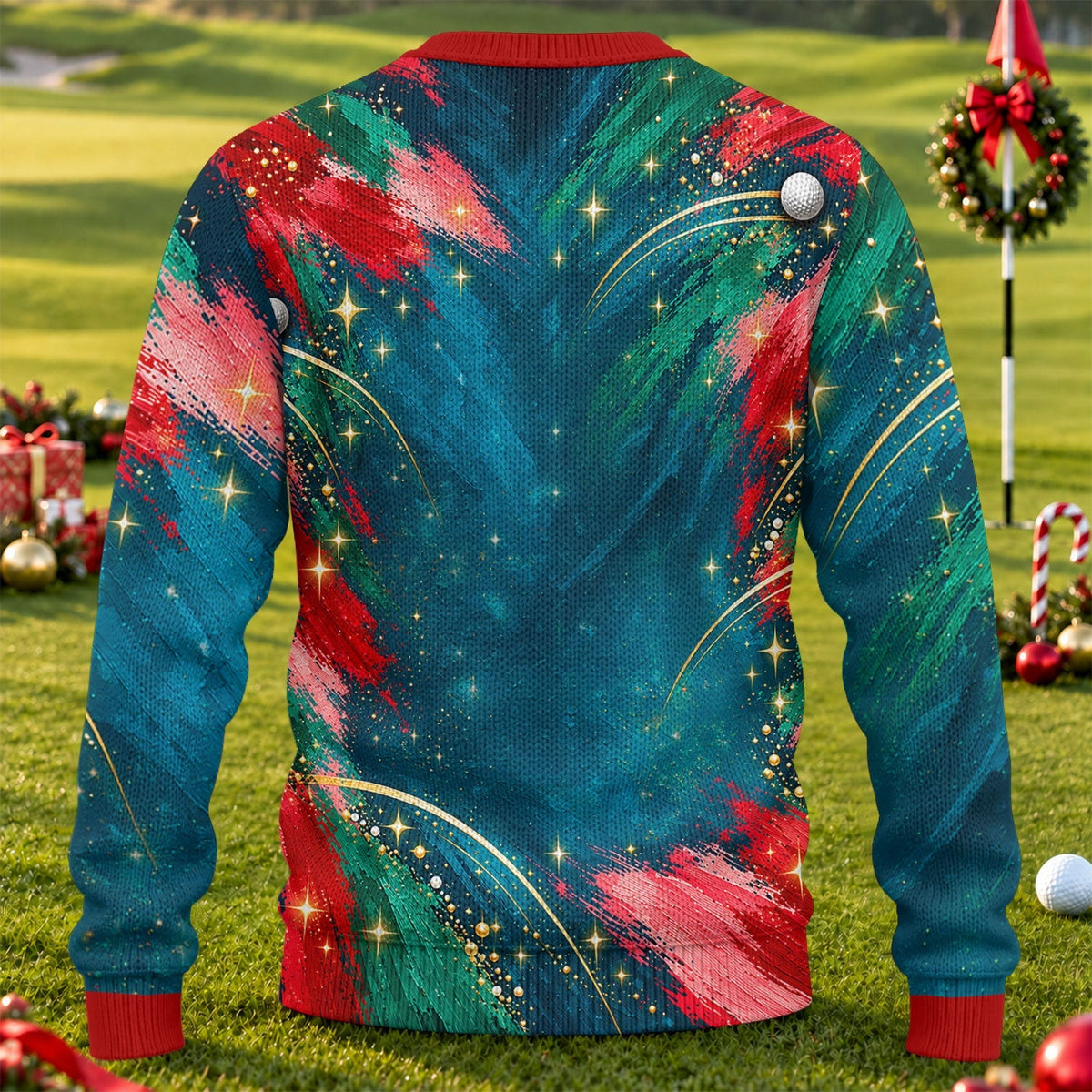 Santa Gift Golf Cart Ugly Christmas Sweater, Golf Lover Gifts, Christmas Party Outfit