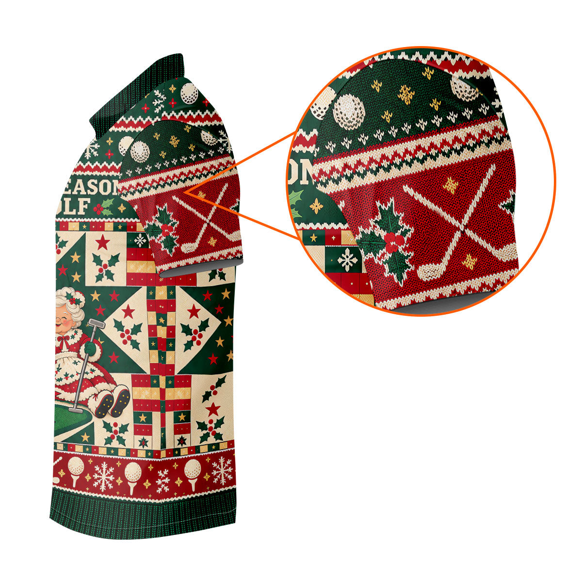Tis The Season To Golf Christmas Golf Shirt, Funny Mens Golf Shirts, Mens Golf Polo