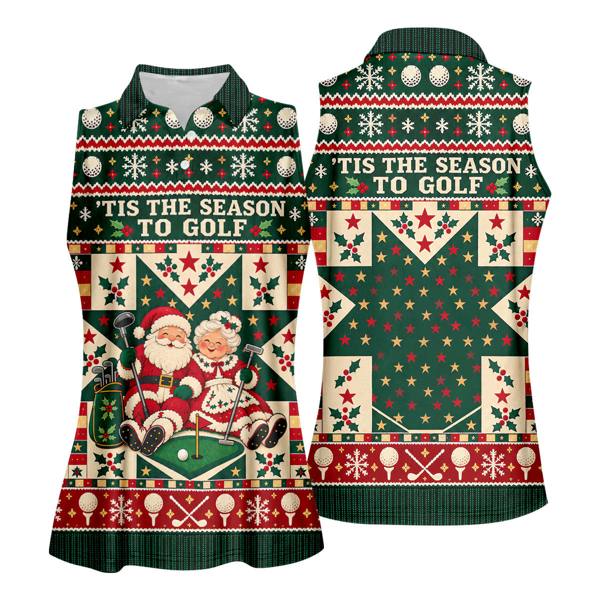 Tis The Season To Golf Christmas Golf Shirt, Womens Golf Shirts, Ladies Golf Apparel
