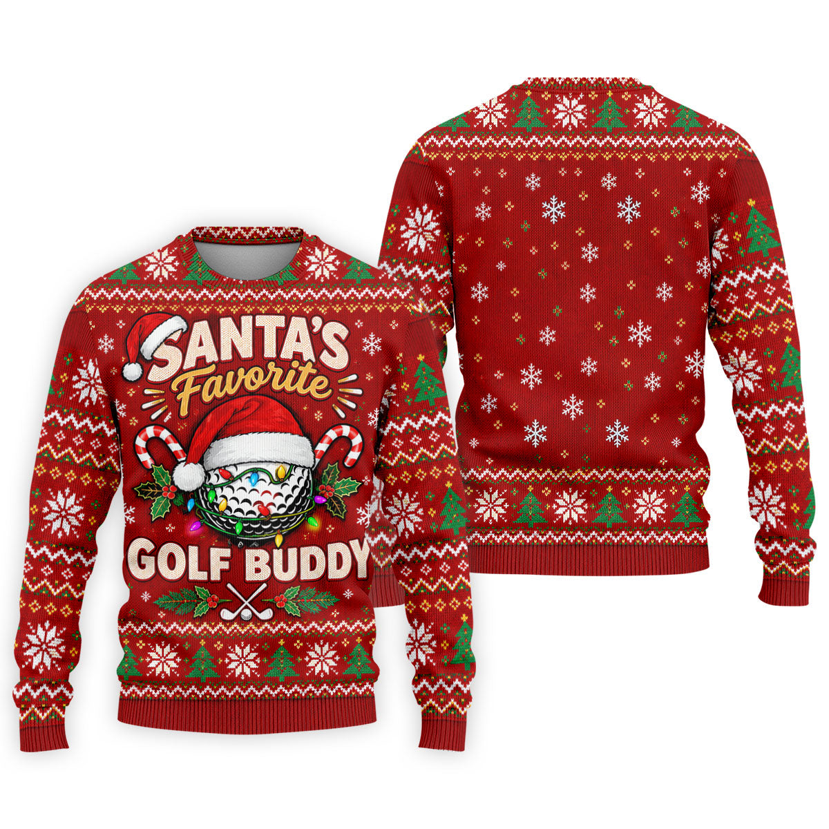 Santa's Favorite Buddy Christmas Golf Shirt, Mens Golf Clothing, Mens Golf Shirts