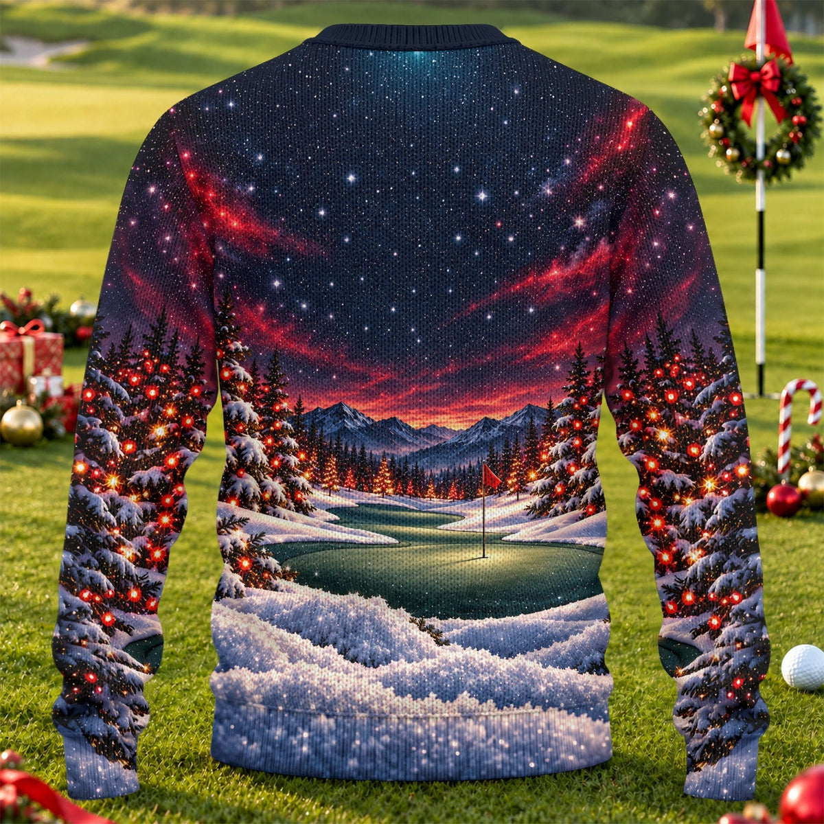 Santa Juggling Golf Balls Ugly Christmas Sweater, Ugly Sweater Party, Funny Xmas Gift