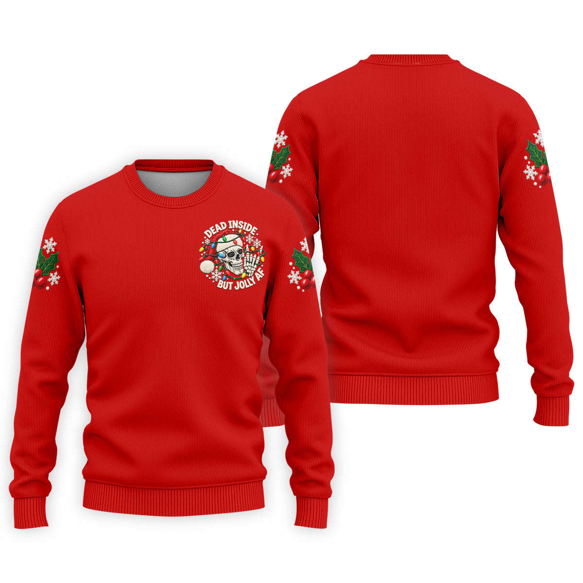 Jolly AF Skull Chest Logo Christmas Golf Shirt, Mens Golf Clothing, Golf Polo For Men