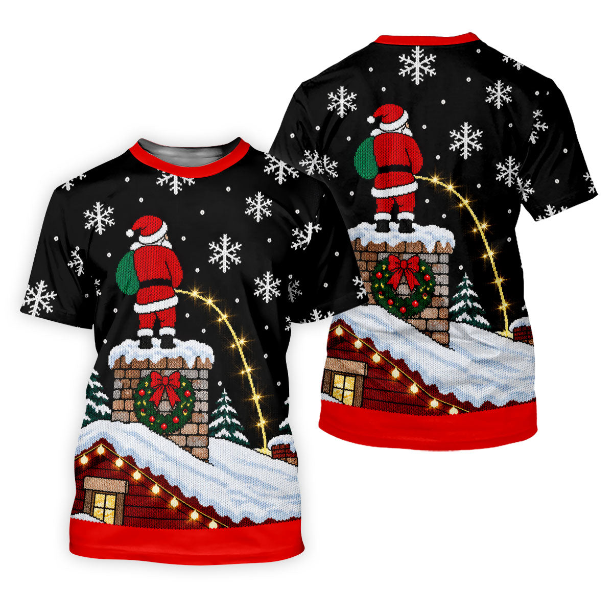 Santa On Chimney Christmas Golf Shirt, Golf Shirts For Women, Womens Golf Clothing