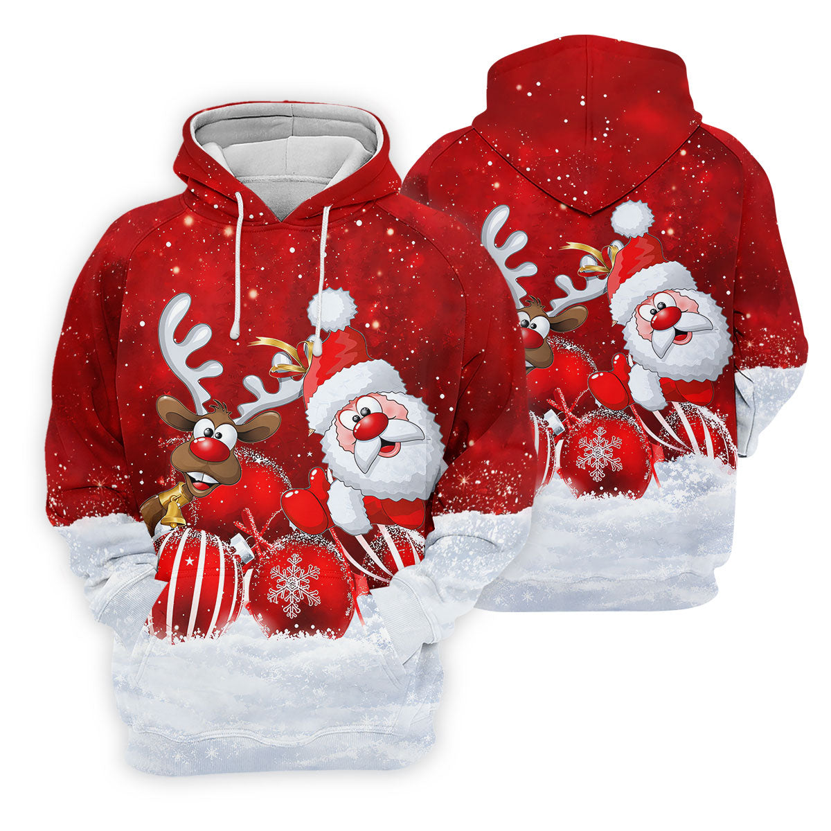 Santa Reindeer Snow Christmas Golf Shirt, Golf Shirts For Men, Golf Gifts For Men