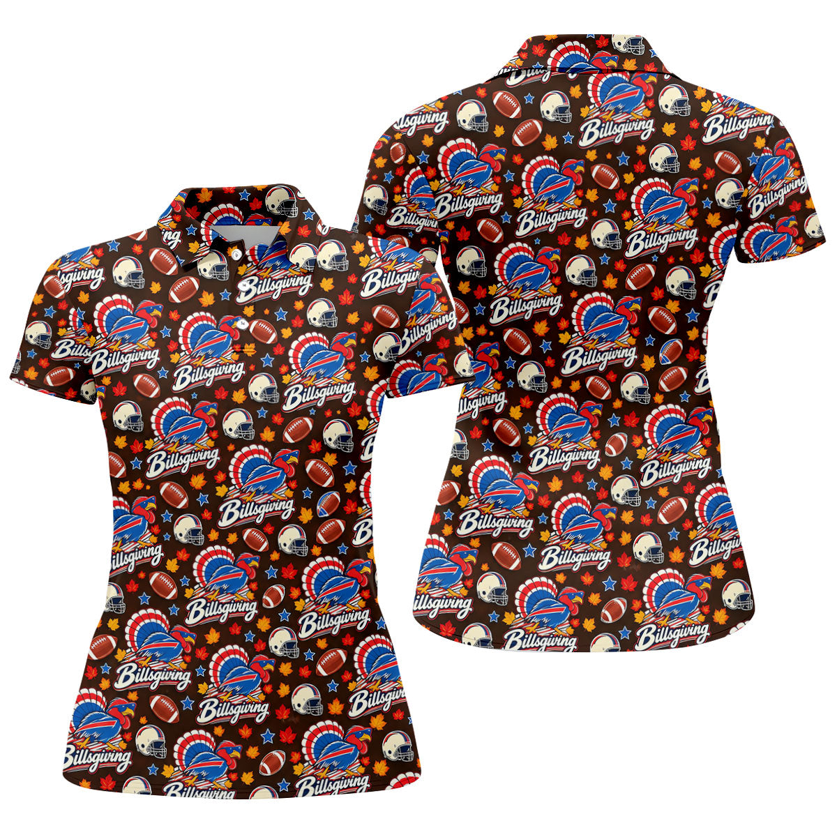 Helmet Football Fall Thanksgiving Golf Shirt, Ladies Golf Apparel, Womens Golf Shirts
