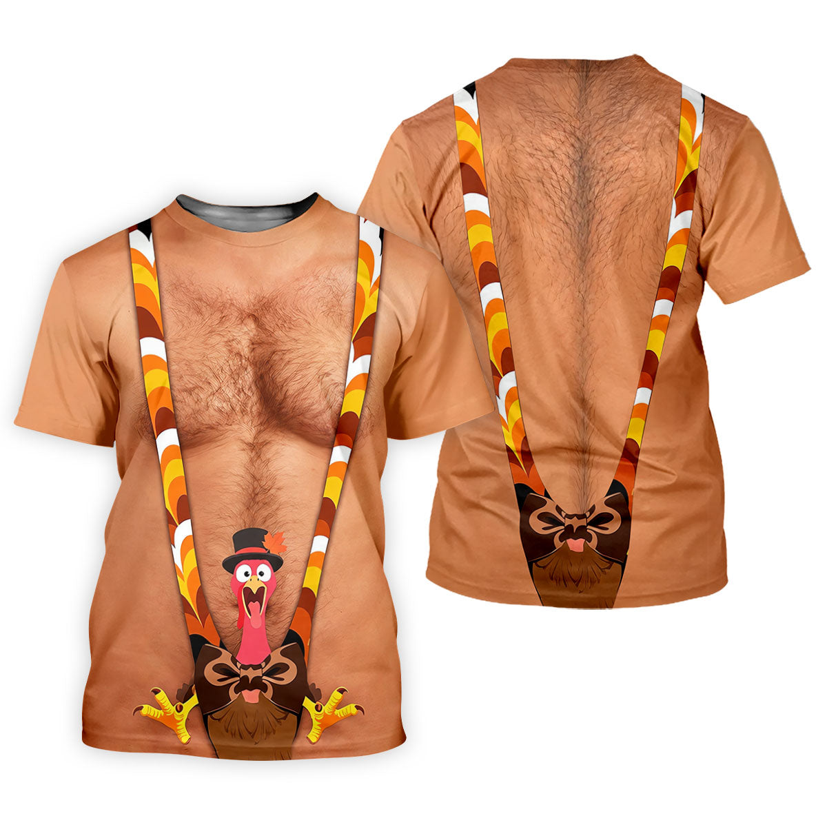 Funny Turkey Suspenders Thanksgiving Golf Shirt, Mens Golf Apparel, Golf Polo For Men