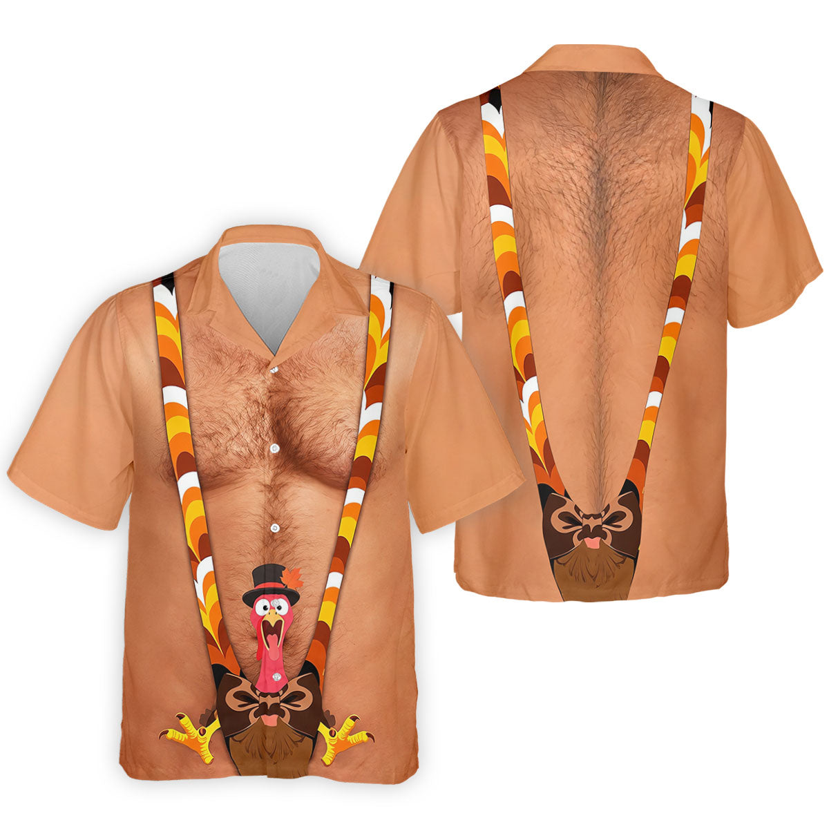 Funny Turkey Suspenders Thanksgiving Golf Shirt, Mens Golf Apparel, Golf Polo For Men