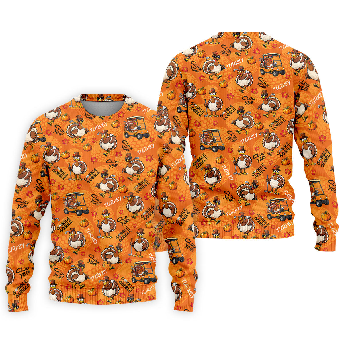 Turkey Golf Cart Thanksgiving Golf Shirt, Mens Golf Clothing, Funny Mens Golf Shirts